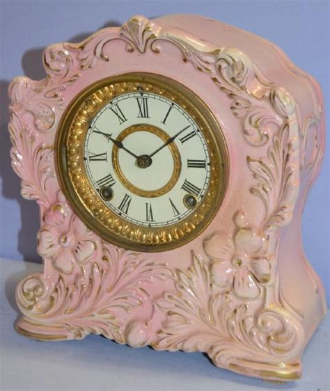 Porcelain Ansonia Tablet Mantel Clock Clockprices