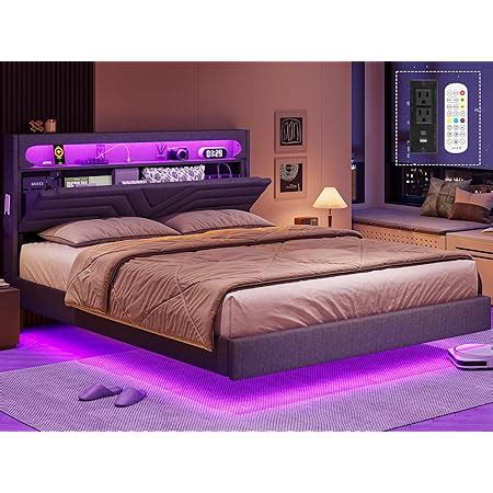 Amazon Bthfst Queen Floating Bed Frame With Rgb Led Lights