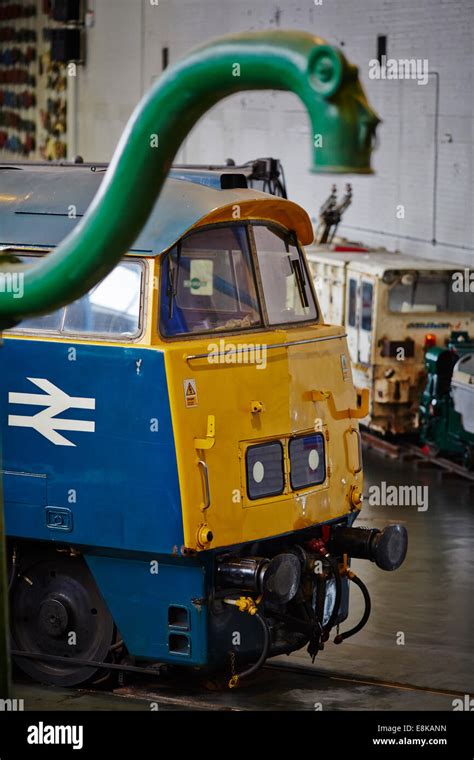 A Br Blue Western D1023 Western Fusilier On Display In The Great Hall National Railway Museum In