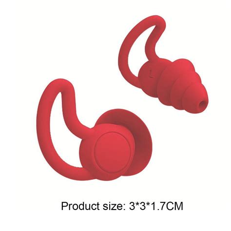 Silicone Ear Plugs Sound Insulation Anti Noise Sleeping Earplugs Red Hot Ebay