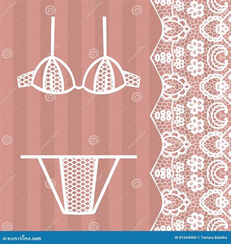 Hand Drawn Lingerie Panty And Bra Set Stock Vector Illustration Of