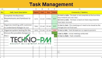 Task Management Templates | Project Management Templates