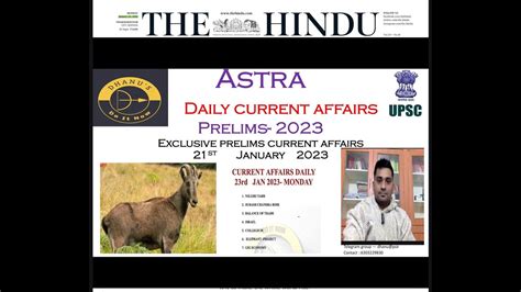 Exclusive Prelims Astra The Daily Current Affairs For Prelims