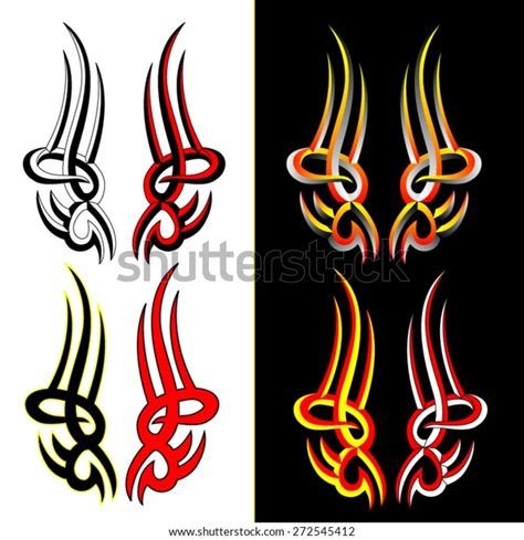 Tribal Tattoo Flames Stock Vector (Royalty Free) 272545412