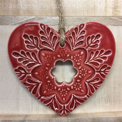 Pin By Ilknur On Seramik Ceramic Pottery Ornaments Heart Pottery