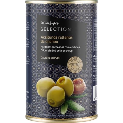 Aceitunas Rellenas De Anchoa Lata 150 G Neto Escurrido EL CORTE