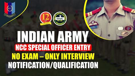 Indian Army 48th Ncc Special Officer Entry Direct Service Selection