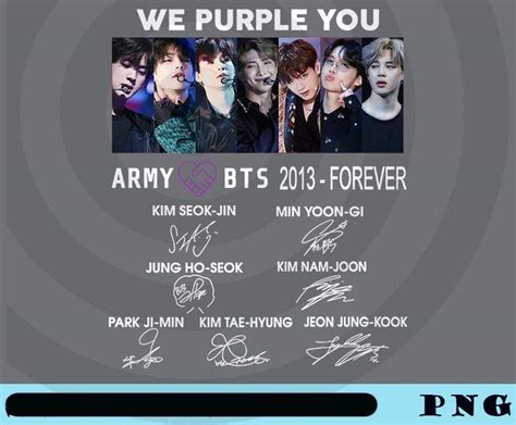 We Purple You Army Bts Forever Seok Jin Yoon Gi Ho Seok Kim