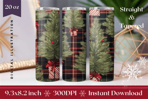 Christmas Tree Sublimation Tumbler Wrap Graphic By Ailirel Design