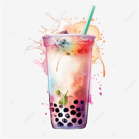 Beautiful Bubble Tea Boba Transparent Background Beautiful Bubble Tea