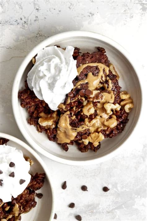 Healthy Baked Brownie Oatmeal Erin Lives Whole