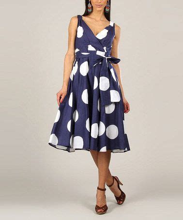 Look At This Zulilyfind Navy Big Polka Dot A Line Dress Women