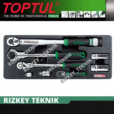 Kunci Moment Set Torque Wrench Adaptor Ratchet Handle Set Toptul