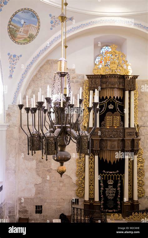 Israel, Jerusalem, Old City, Jewish Quarter, Hurva Square, The interior of the Hurva Synagogue ...