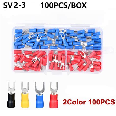 SV Series Fork Crimp Connectors Press Cooled Terminals SV2 3 100