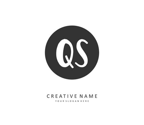 Q S Qs Initial Letter Handwriting And Signature Logo A Concept