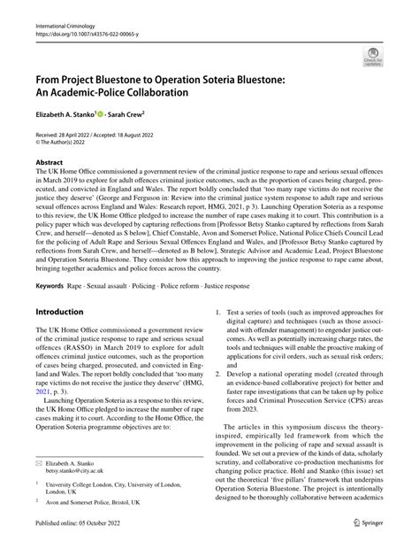 PDF From Project Bluestone To Operation Soteria Bluestone An