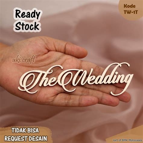 Jual The Wedding Latin Kayu MDF Chipboard Hiasan Mahar Tulisan The