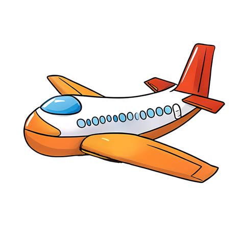 avión mano dibujado dibujos animados estilo ilustración ai generado ...