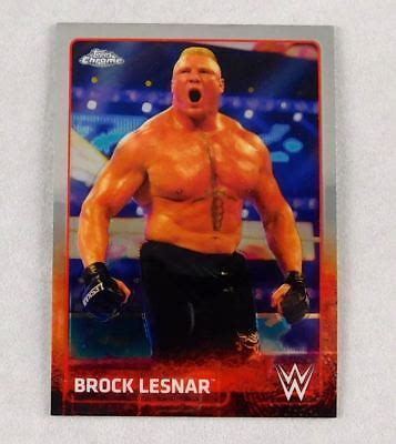 Brock Lesnar Wwe Wrestling Topps Trading Card Wrestler Ufc Raw Chrome