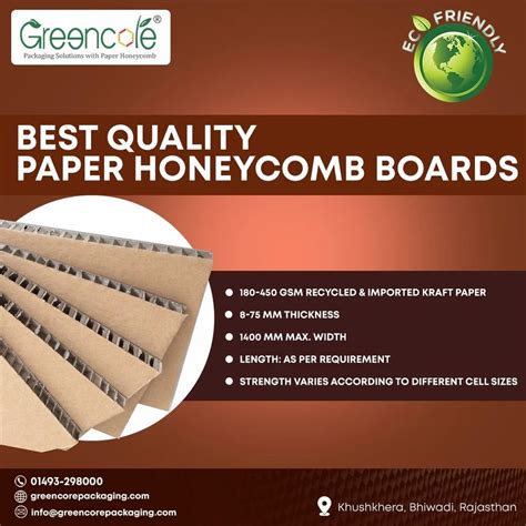 Greencore Paper Honeycomb Packaging Board Sheet Gsm Capacity