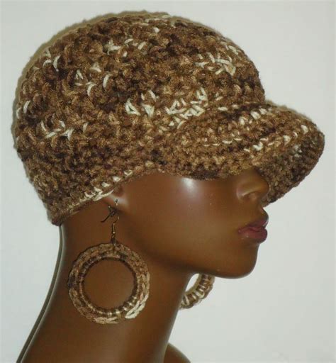 Crochet Baseball Cap And Earrings By Razonda Lee Chunky Crochet