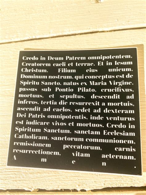 Apostle’s Creed in Latin -Catholic sticker-TLM - Catholic Artisan Australia