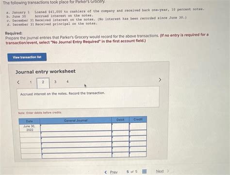 Solved The Following Transactions Took Place For Parker S Chegg