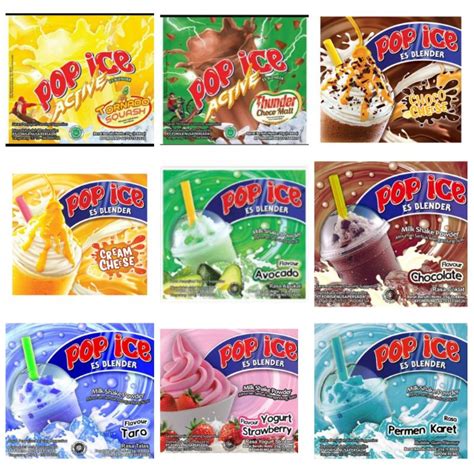 Jual Pop Ice All Varian Minuman Serbuk Susu Renceng Shopee Indonesia