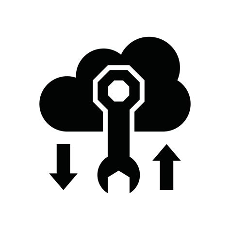 Cloud Engineering Vector Glyph Icon Cloud Computing Symbol Eps 10 File 16877722 Vector Art At