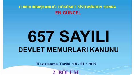 En Güncel 657 Sayılı Devlet Memurları Kanunu I 2 BÖLÜM YouTube