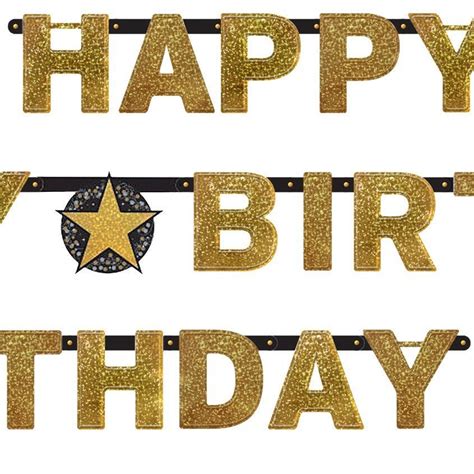 Sparkling Celebration Happy Birthday Letter Banner - 2.1m | Party Delights