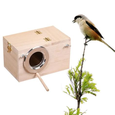 SHENEY Natural Parrot Cockatiels Cages Accessories Swallows Breeding Cave Birds nest Box Wooden ...