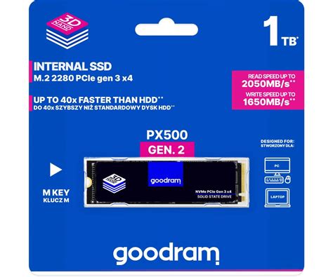 Dysk SSD GOODRAM PX500 1TB M 2 PCIe NVMe M 2 BOX RETAIL Sklep Opinie