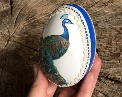 Goose White Egg Hand Decorated Painted Easter Egg Etsy Easter Egg