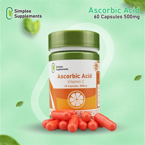 Simplee Ascorbic Acid Vitamin C Capsule Supplement Shopee Philippines