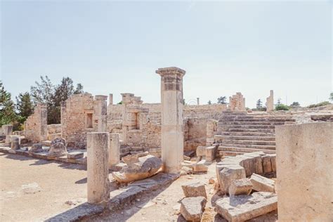 Ancient Ruins Of Colonnaded Portico In The Sanctuary Of Apollo Hylates