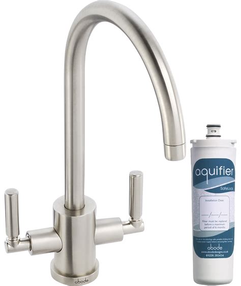 Abode Atlas Monobloc Aquifier Mixer Tap Brushed Nickel Kensi Hope