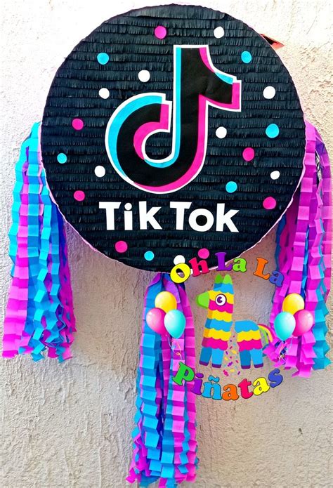 Piñata Tik Tok Piñatas Redondas Piñatas Faciles Piñatas Para Niños