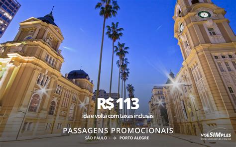 Passagem A Rea Promocional Gol S O Paulo Porto Alegre Voe Simples