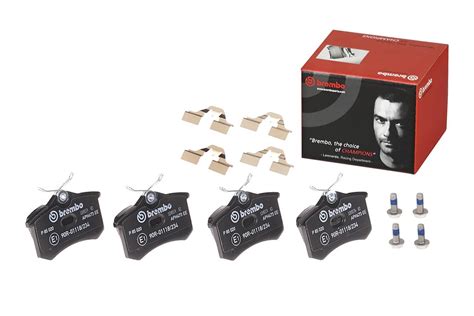 Disc Brake Pad And Rotor Kit Rear Mm Xtra Low Met Brembo Np