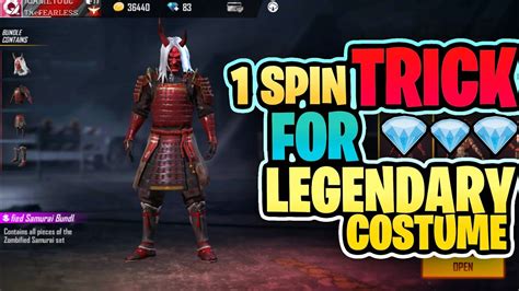 1 Spin Trick For Zombie Samurai Bundle Zombie Samurai Free Fire Event