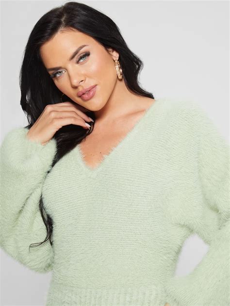 Adeline Fuzzy Sweater Dress Guess