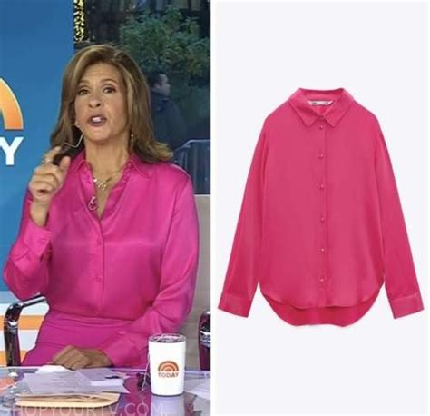 The Today Show October 2022 Hoda Kotbs Pink Satin Shirt Shop Your Tv