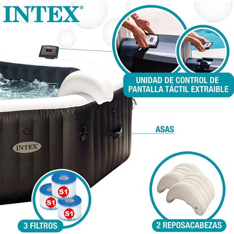 Piscina Idromassaggio SPA Intex Bubble Deluxe 28462 Ottagonale Fuori Terra