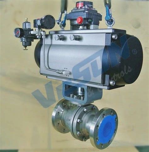 DN25 DN500 Darurat Shut Down Valve Pneumatic Two Way Flange Valve