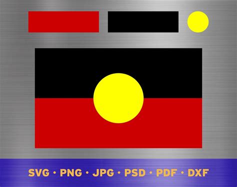 Australian Aboriginal Flag Svg Layered Aborigine Flag Svg Aboriginal