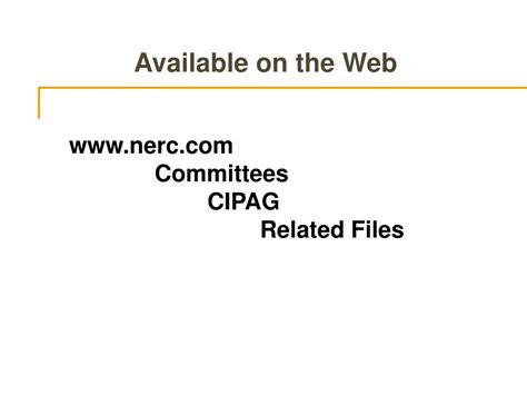 Ppt Nerc Critical Infrastructure Protection Advisory Group Cip Ag