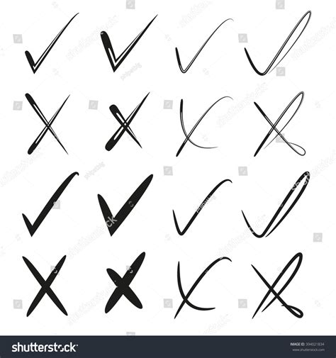 Tick Mark Check Mark Icons Wrong Mark Icons Royalty Free Stock