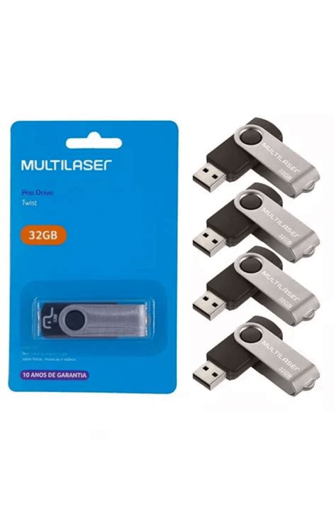 Pendrive Gb Preto Twist Multilaser Pd